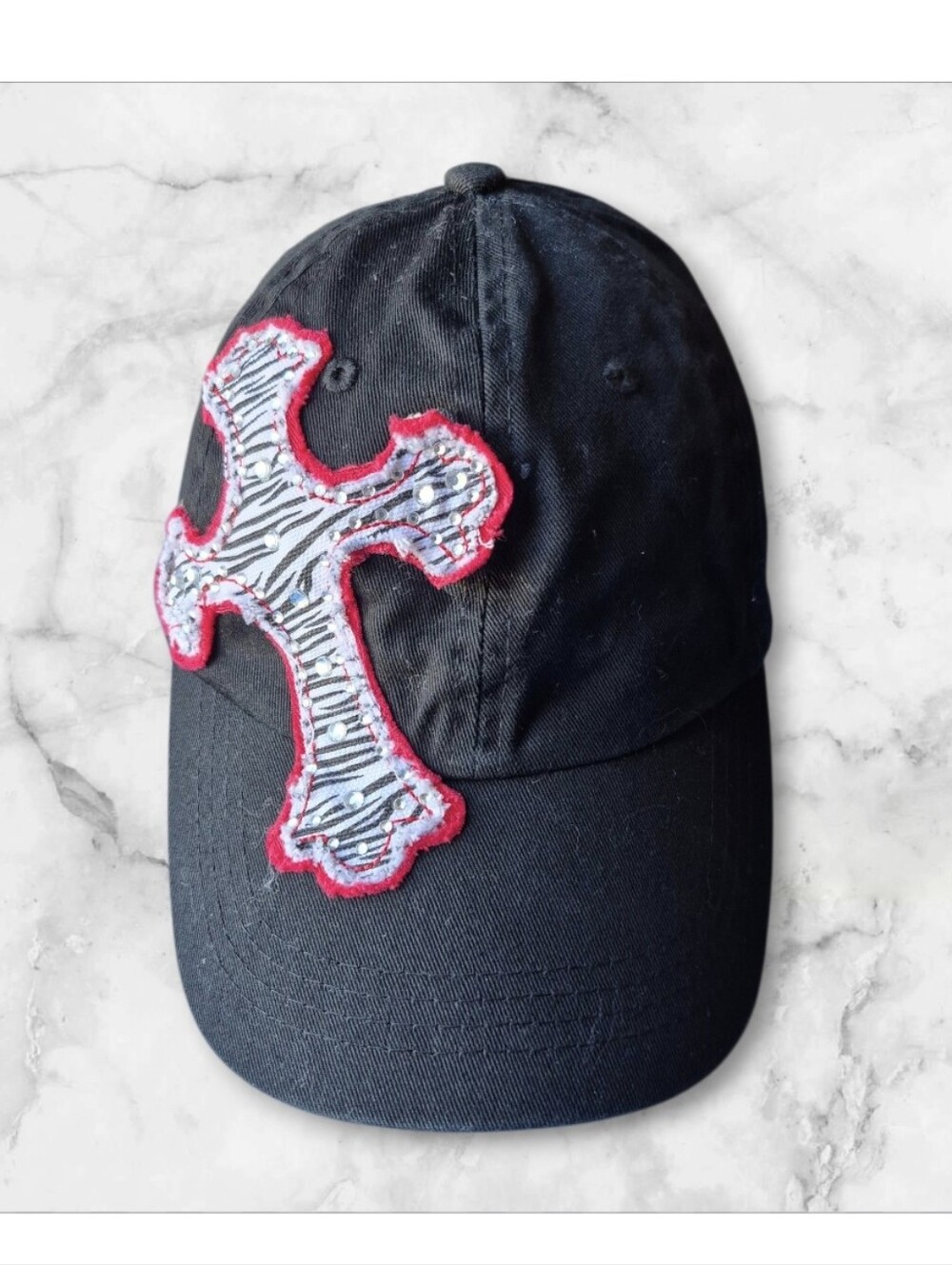 Blazin Roxx Cross Overlay Crystal Adjustable Hat by M&F Western Products.